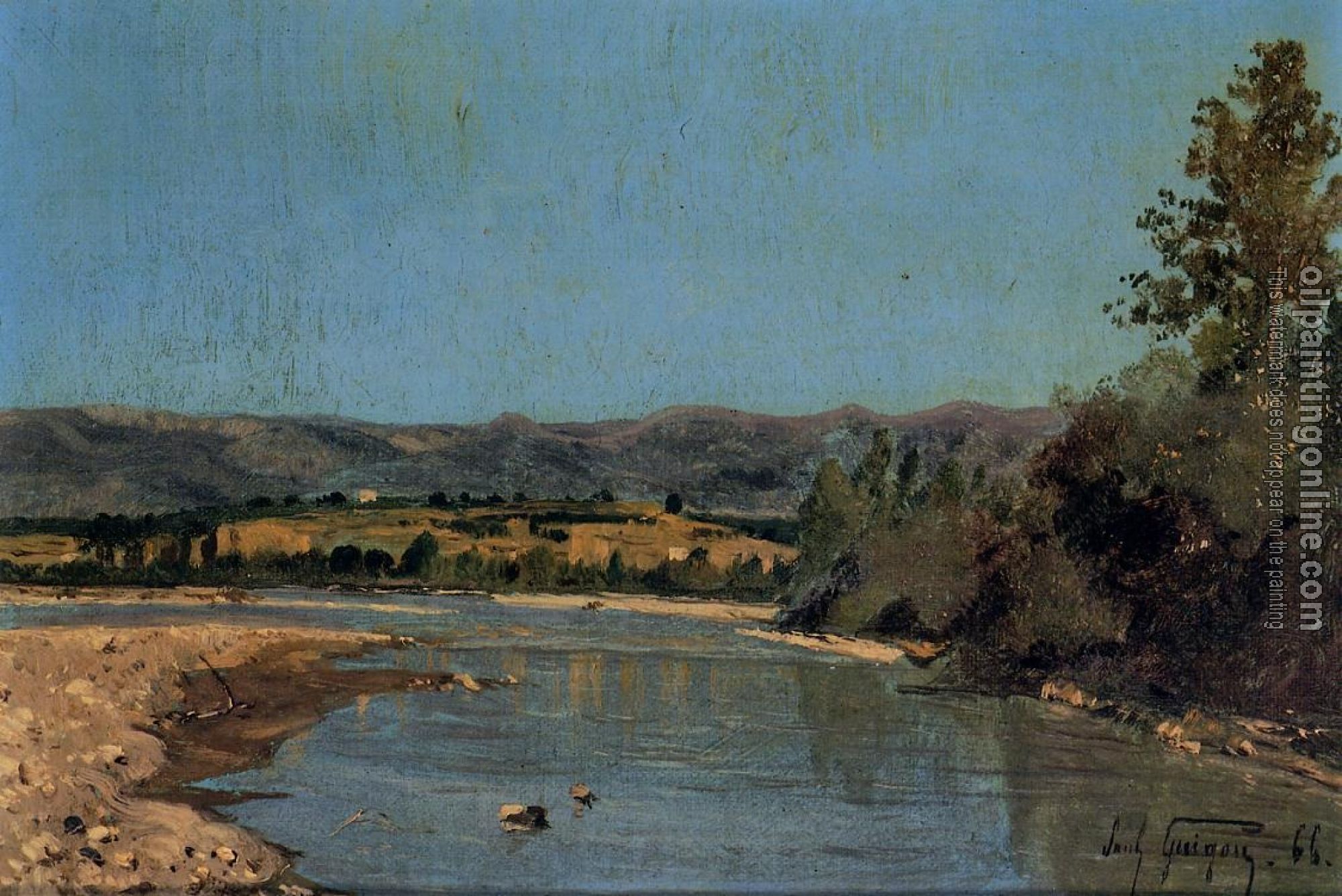 Guigou, Paul-Camille - The Banks of the Durance at Puivert 1